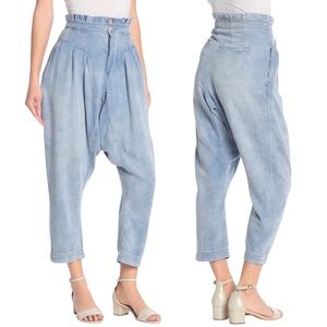 🆕 Free People Mover And Shaker High Waisted Cropped Cotton Pants